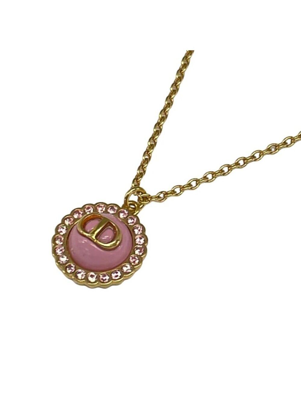 Dior Necklace Gold Light Pink